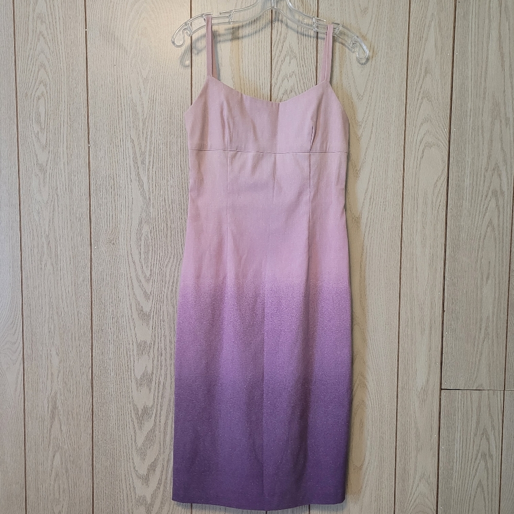 Vintage Purple Ombre Metallic Dress